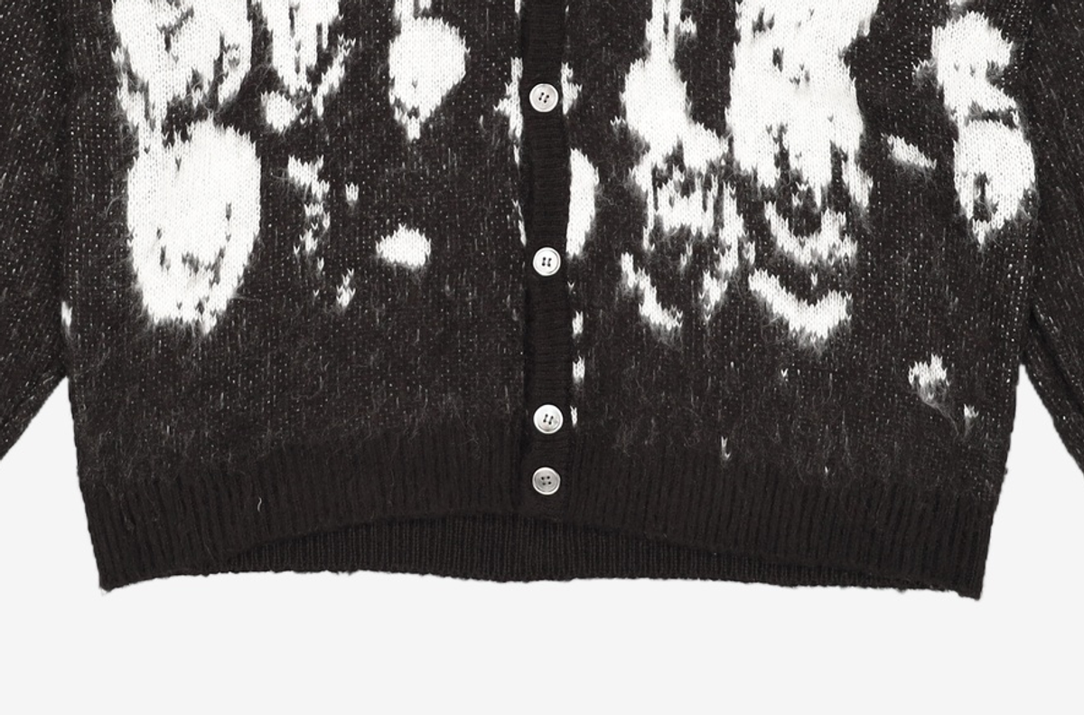 노매뉴얼(NOMANUAL) PPS HAIRY CARDIGAN - BLACK L