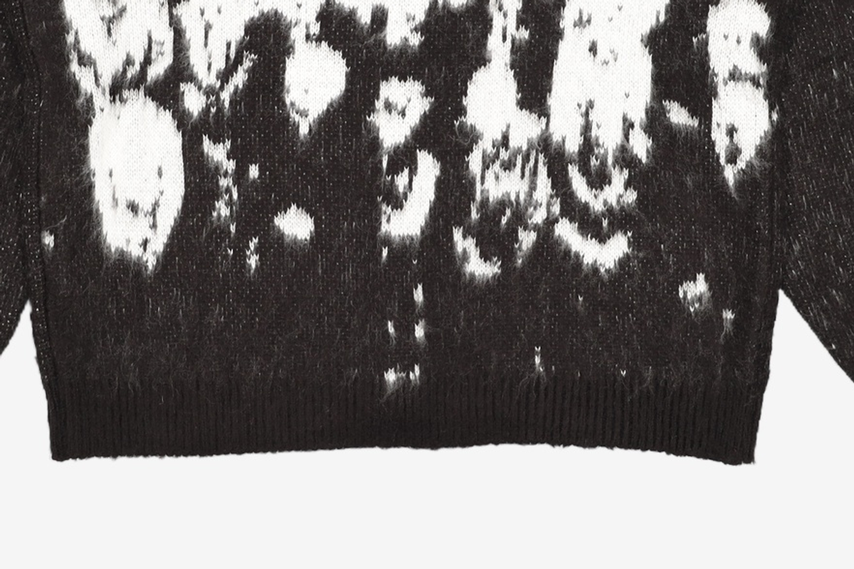 노매뉴얼(NOMANUAL) PPS HAIRY CARDIGAN - BLACK L