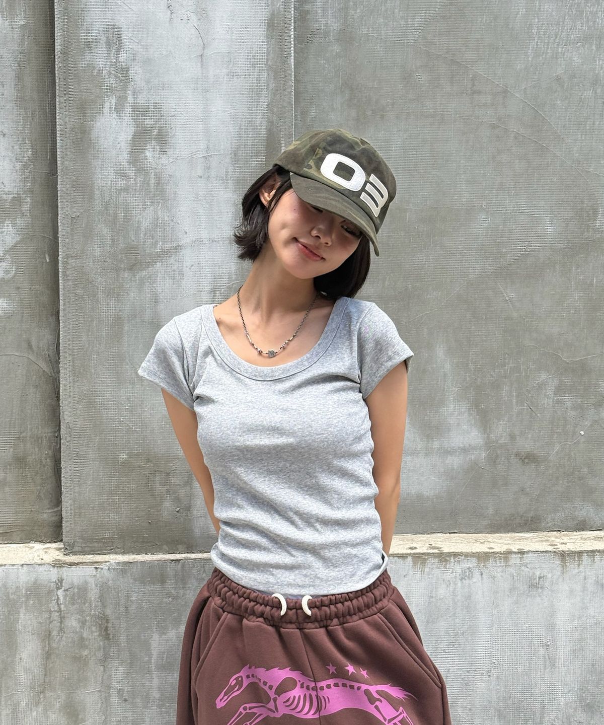 아모우(AMOU) 03 Star Circle 5 Pannel CAP CAMO