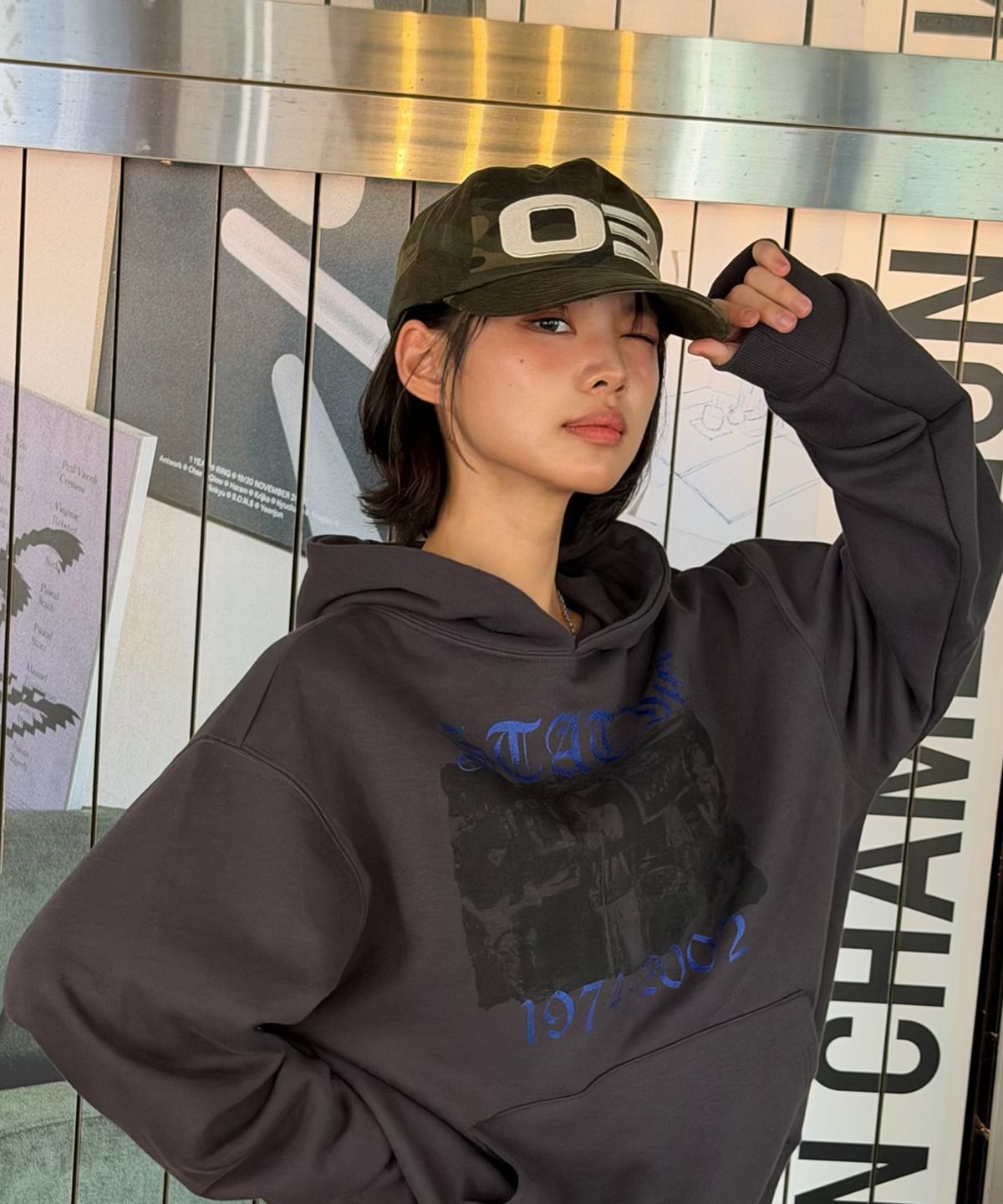 아모우(AMOU) 03 Star Circle 5 Pannel CAP CAMO