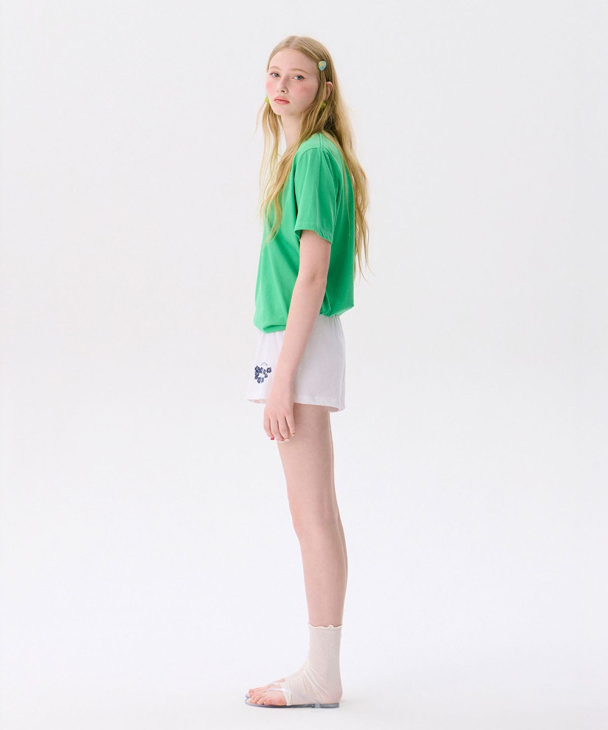 준준스페이스(JUNEJUNE SPACE) Colorful Basic T-shirts_Green(다채로운 기본 티셔츠_그린)