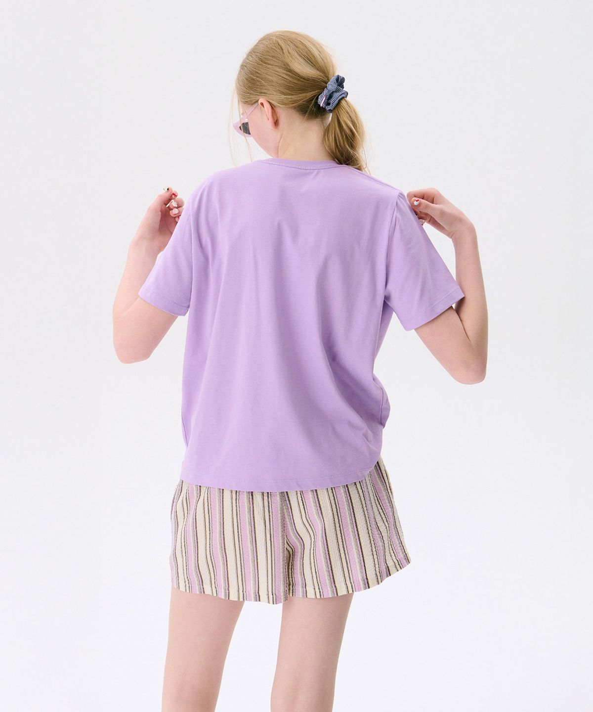 준준스페이스(JUNEJUNE SPACE) Colorful Basic T-shirts_Purple(다채로운 기본 티셔츠_퍼플)