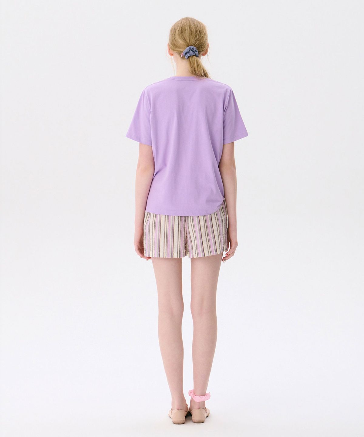 준준스페이스(JUNEJUNE SPACE) Colorful Basic T-shirts_Purple(다채로운 기본 티셔츠_퍼플)