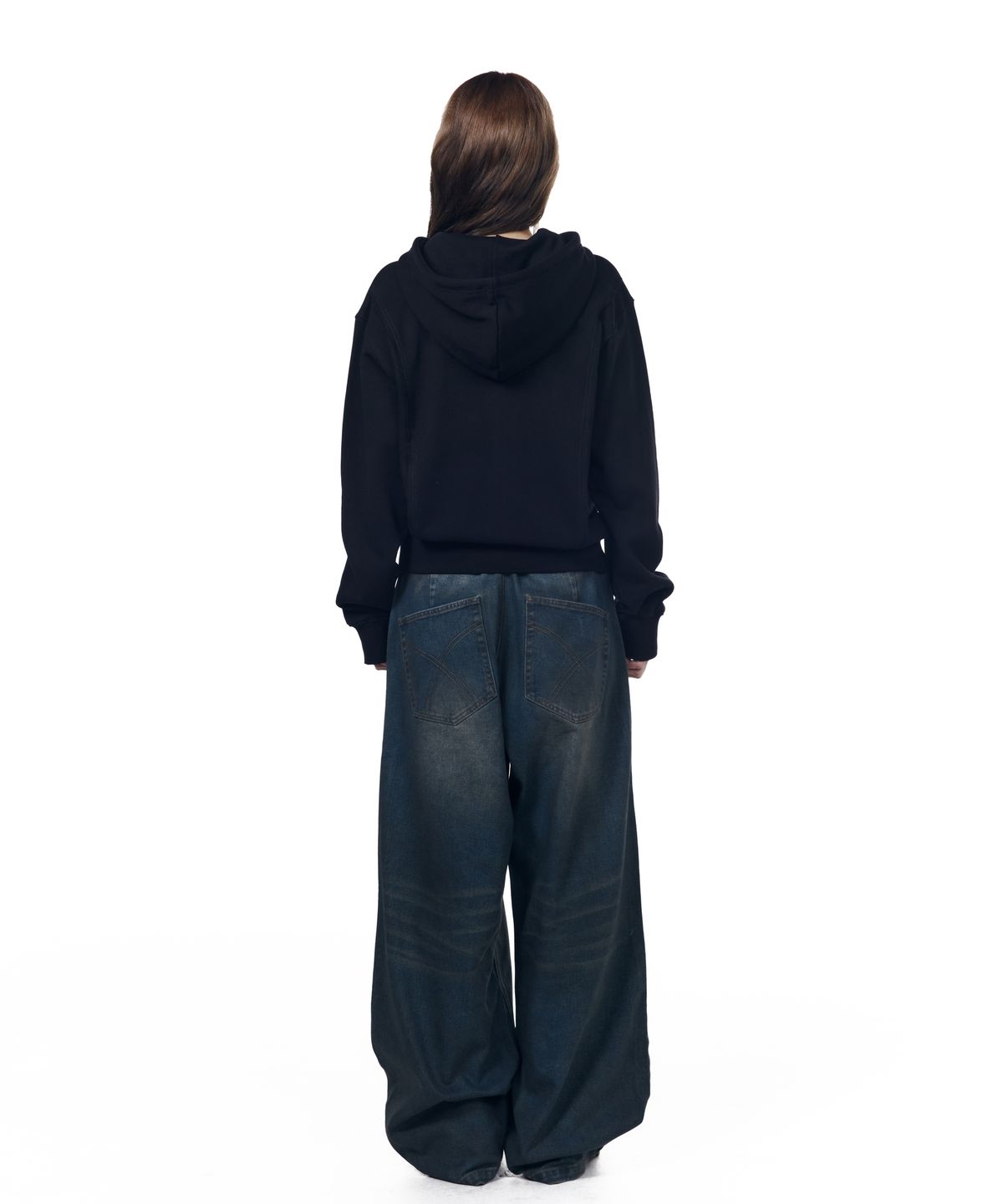 아캄(AAKAM) Dirty Waxed Denim Pants (Blue)