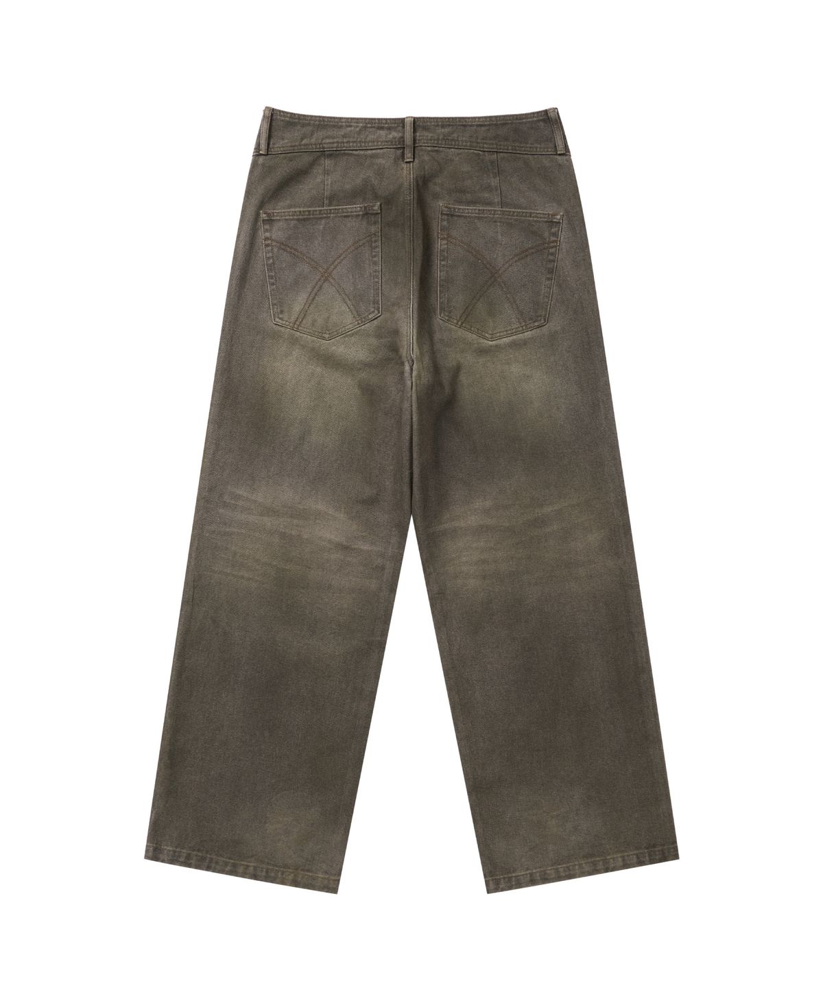 아캄(AAKAM) Dirty Waxed Denim Pants (Black)