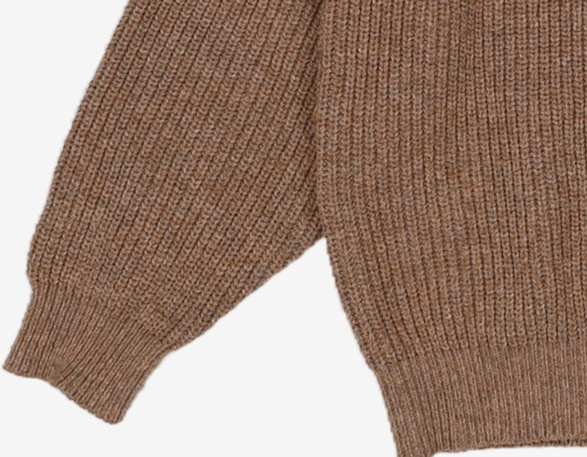 프리즘웍스(FRIZMWORKS) HALF ZIP MOCK NECK KNIT _ COCOA M