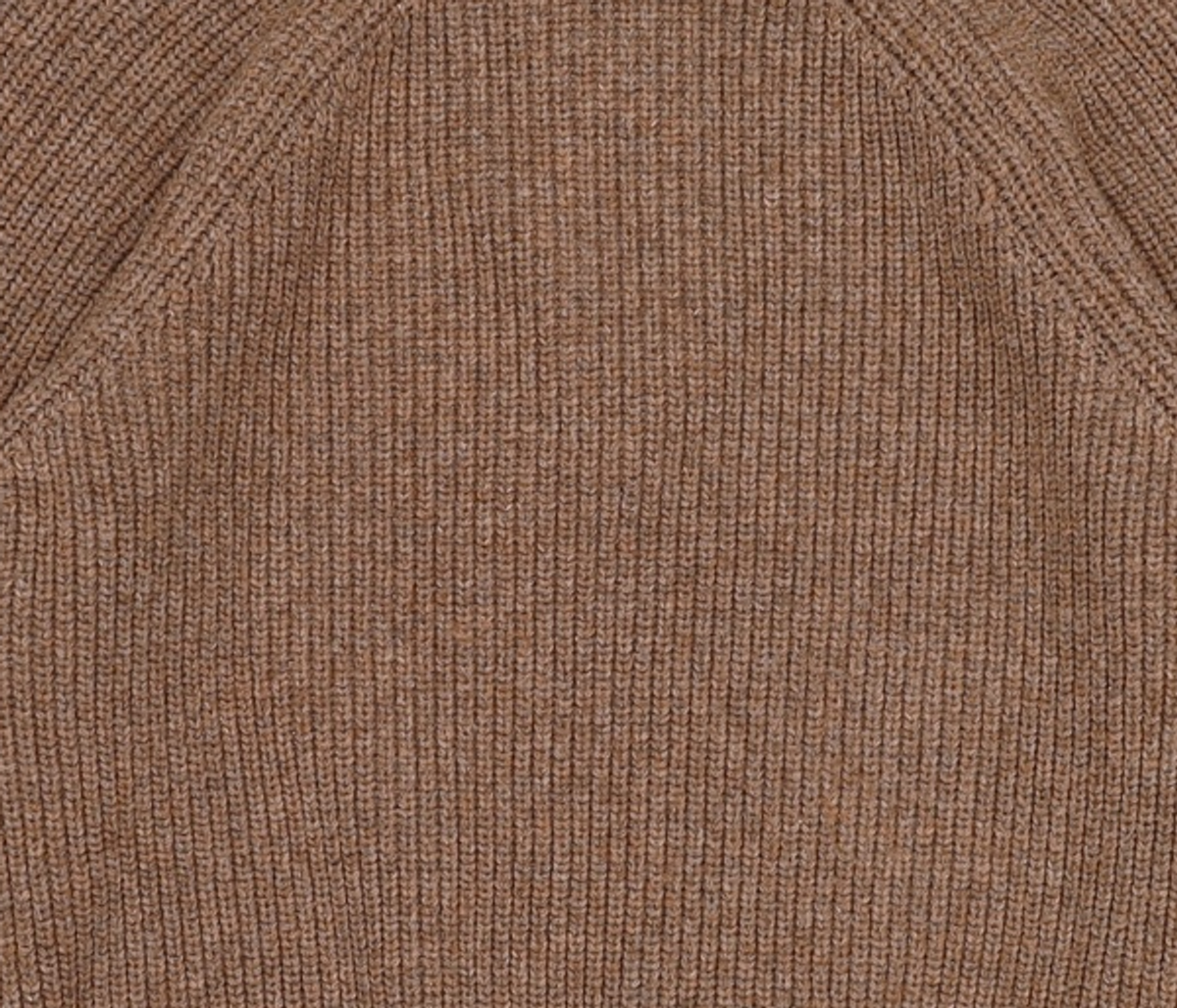 프리즘웍스(FRIZMWORKS) HALF ZIP MOCK NECK KNIT _ COCOA M