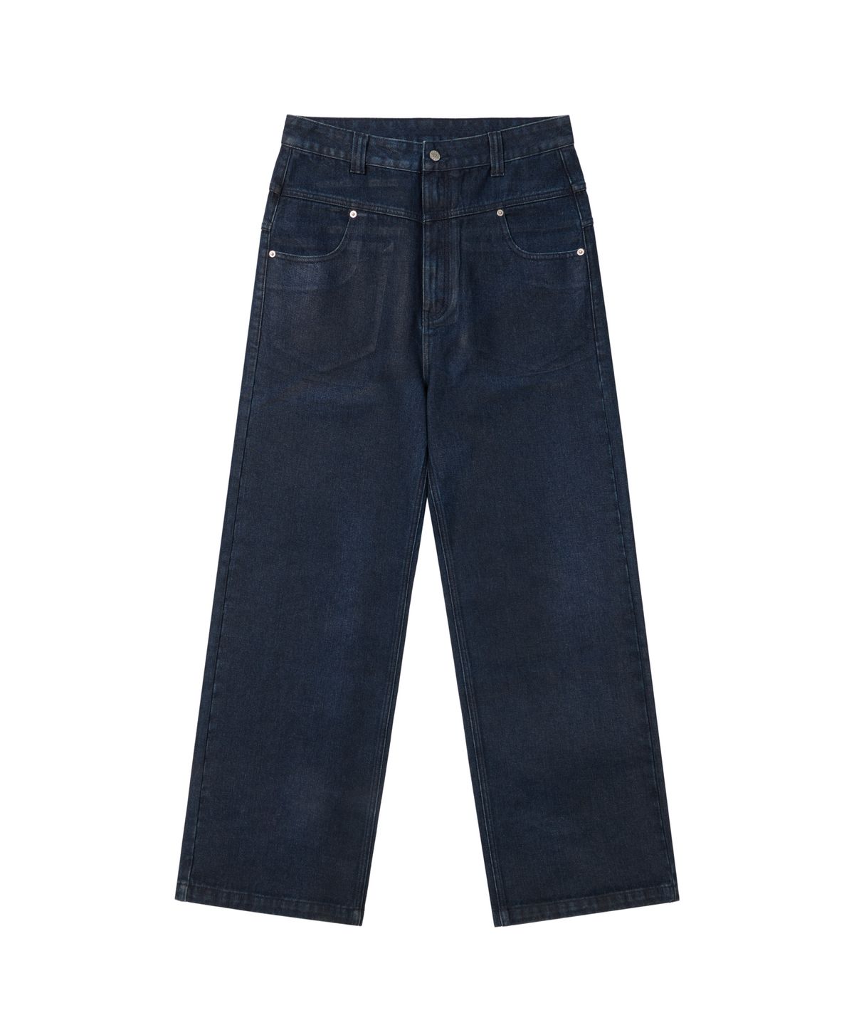 아캄(AAKAM) Glazed Wax Denim Pants (Indigo)