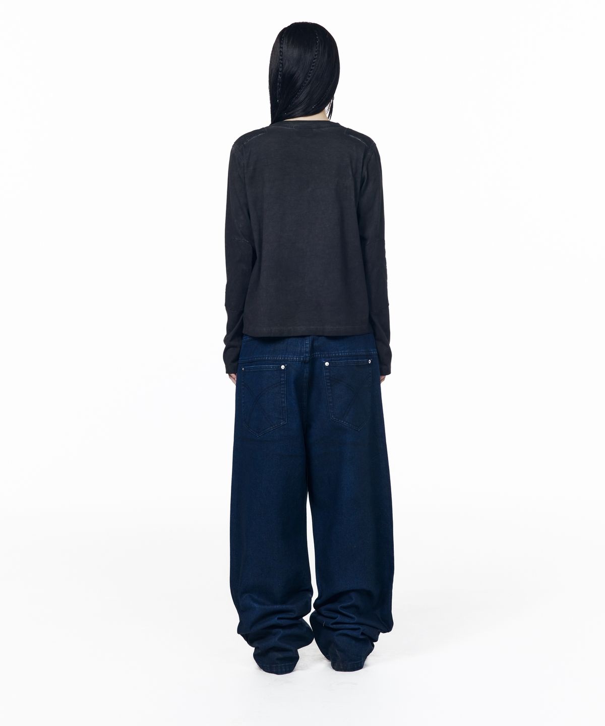 아캄(AAKAM) Glazed Wax Denim Pants (Indigo)