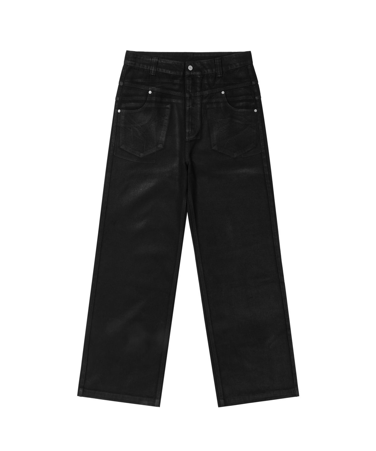 아캄(AAKAM) Glazed Wax Denim Pants (Black)