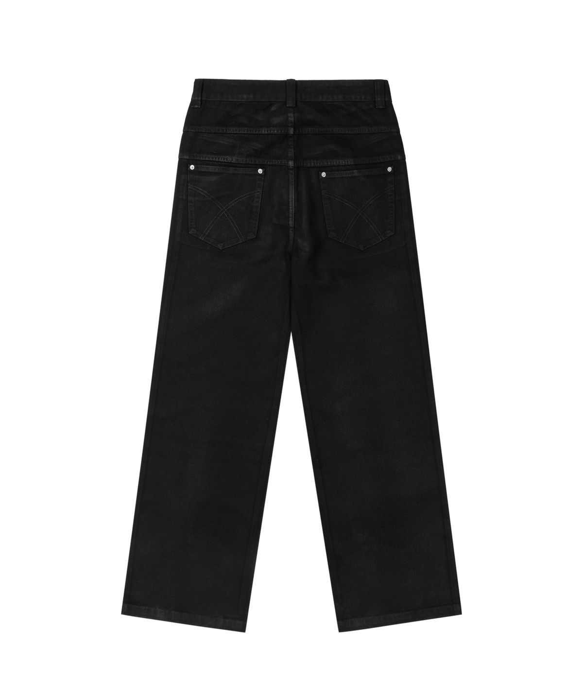 아캄(AAKAM) Glazed Wax Denim Pants (Black)