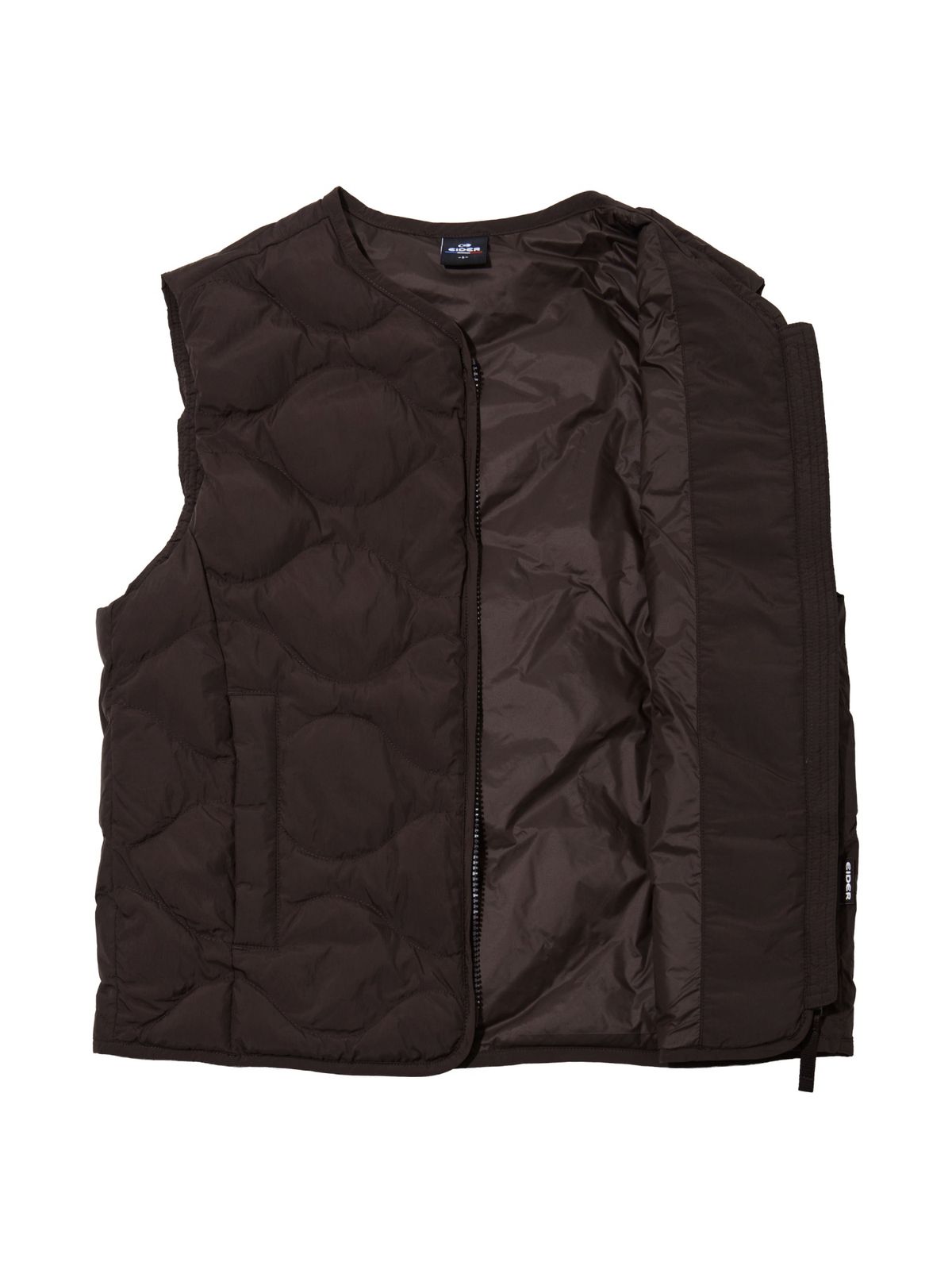 아이더(EIDER) POP 여성 U넥 경량 패딩 베스트_Dark Brown
