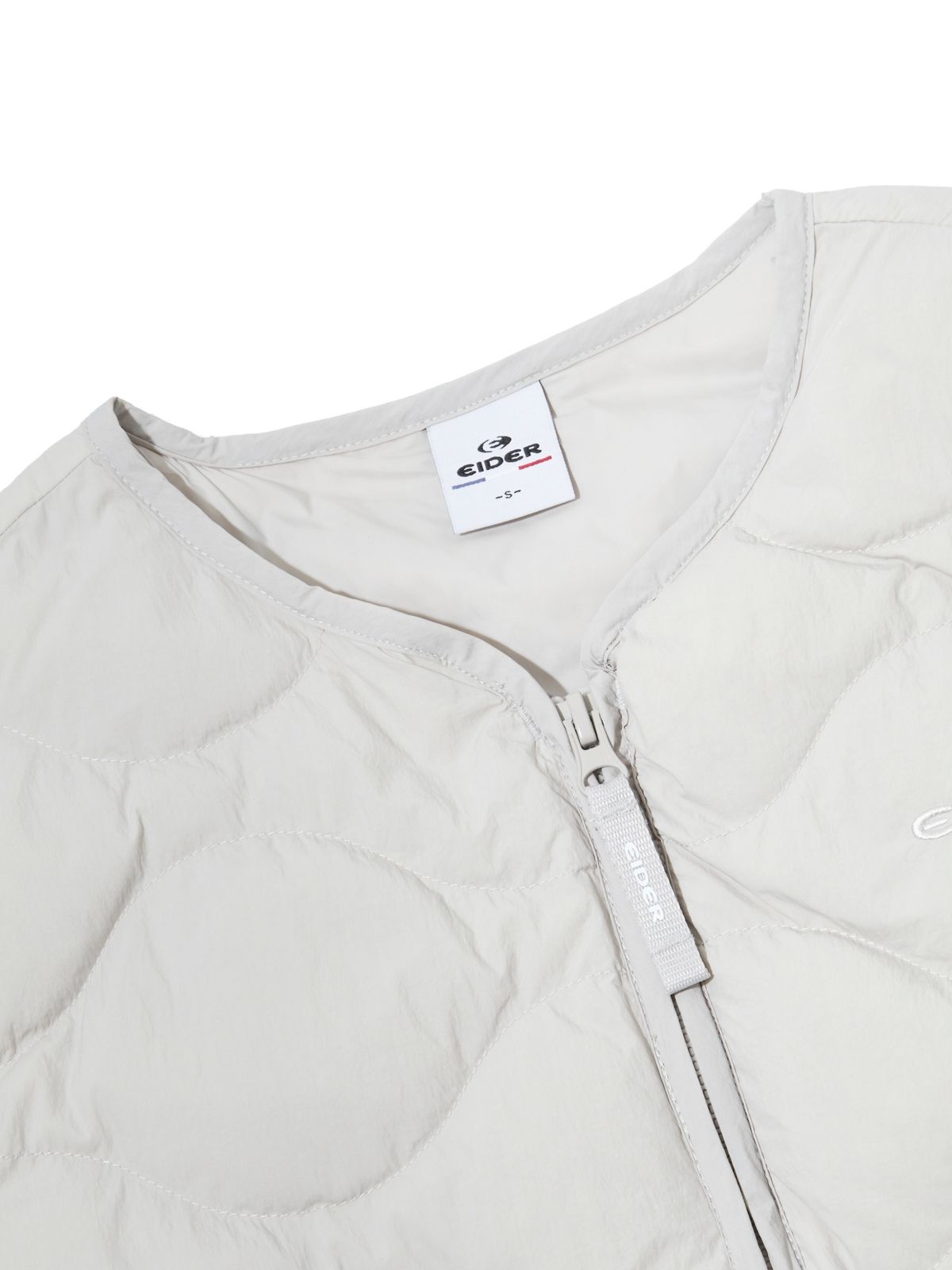 아이더(EIDER) POP 여성 U넥 경량 패딩 베스트_Grayish BEIGE