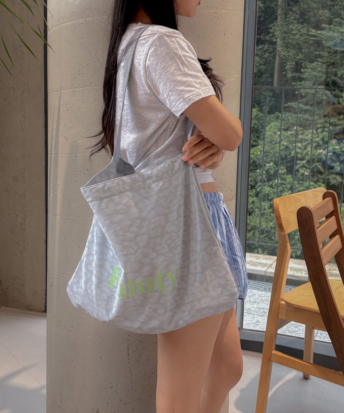 풀로티(FULOTY) Leopard eco bag sky blue
