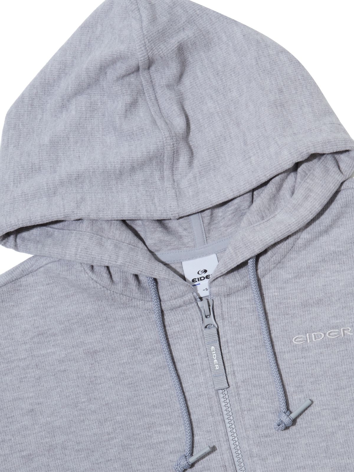 아이더(EIDER) POP 소프트 골지 여성 후드 짚업_Melange GREY