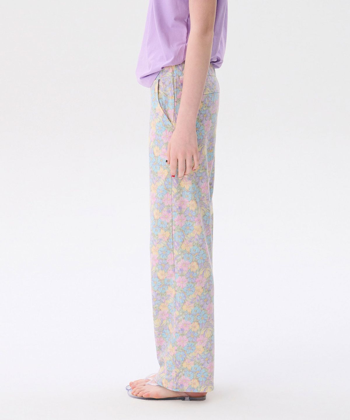 준준스페이스(JUNEJUNE SPACE) 26 Flower Banding Pants_Purple(26 플라워 밴딩 팬츠_퍼플)