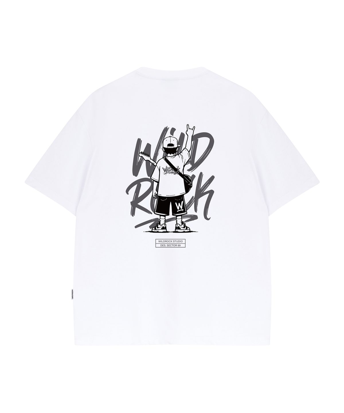 와일드락(WILDROCK) [SET] Rock n Roll Kid 쿨코튼 오버핏 반팔 티셔츠 + 크리스피 나일론 카고 쇼츠 셋업