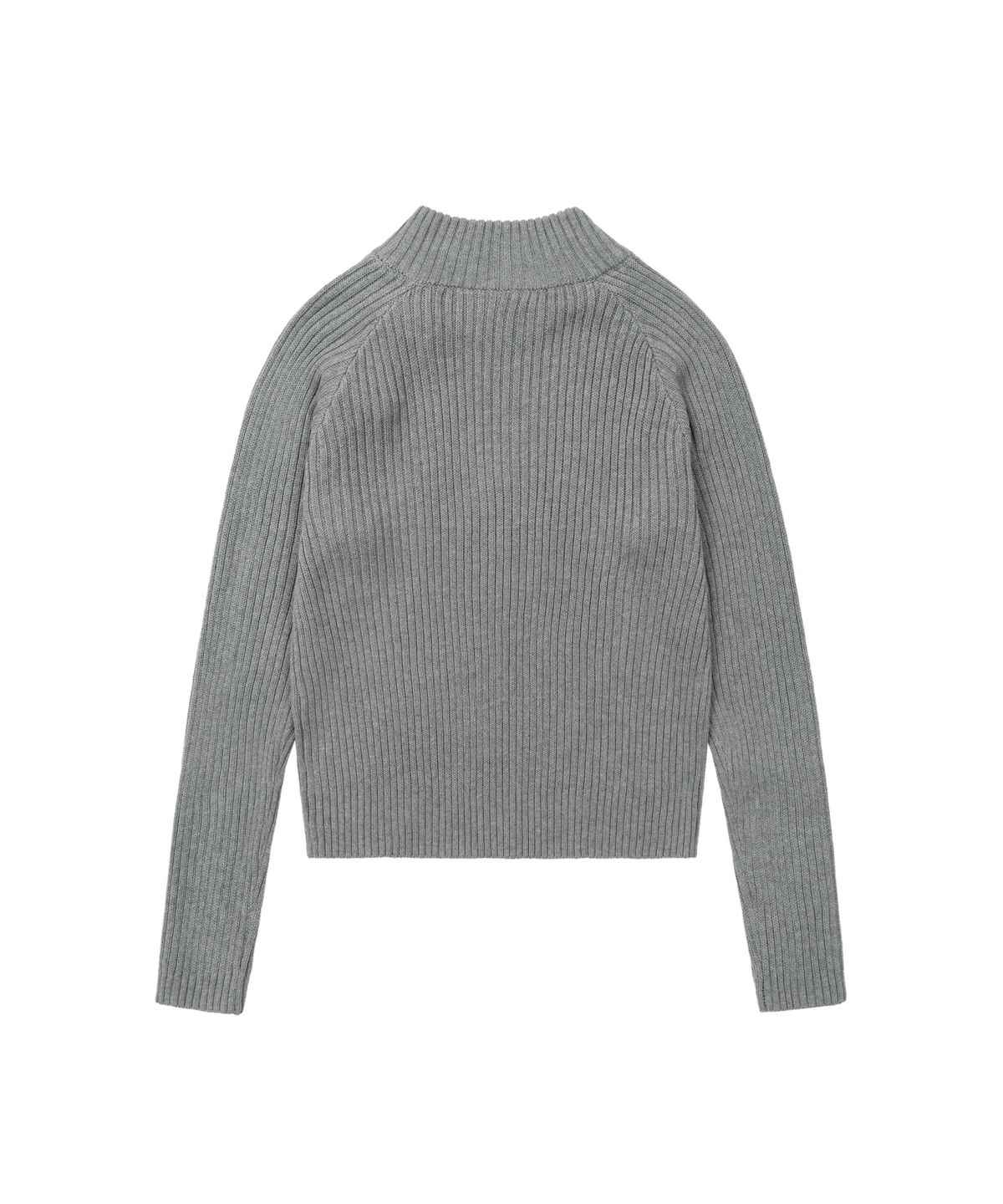 아캄(AAKAM) Slant Zipper Belted Knit (Gray)