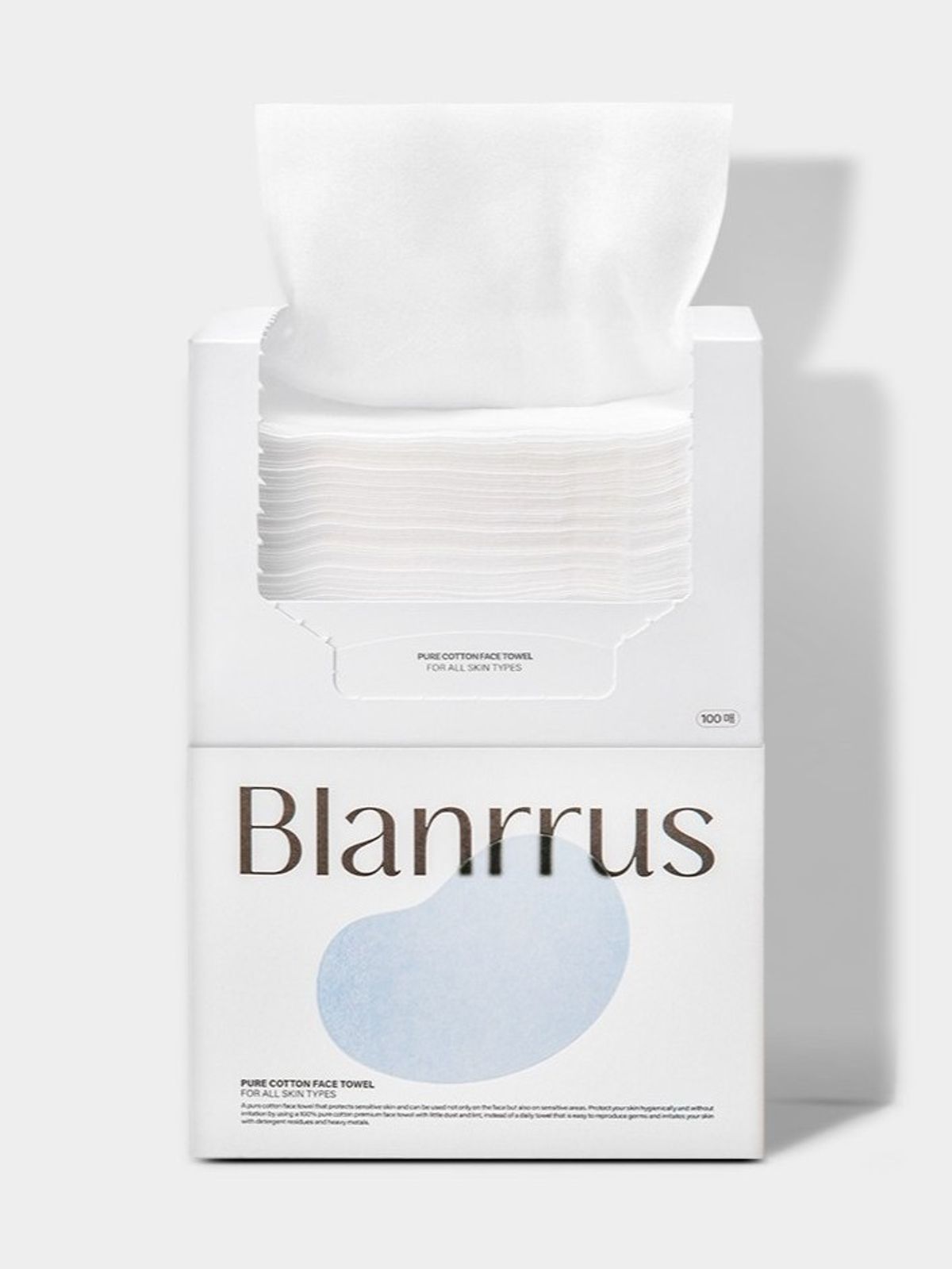 블랑루스(BLANRRUS) 퓨어 코튼 페이스타올 100매