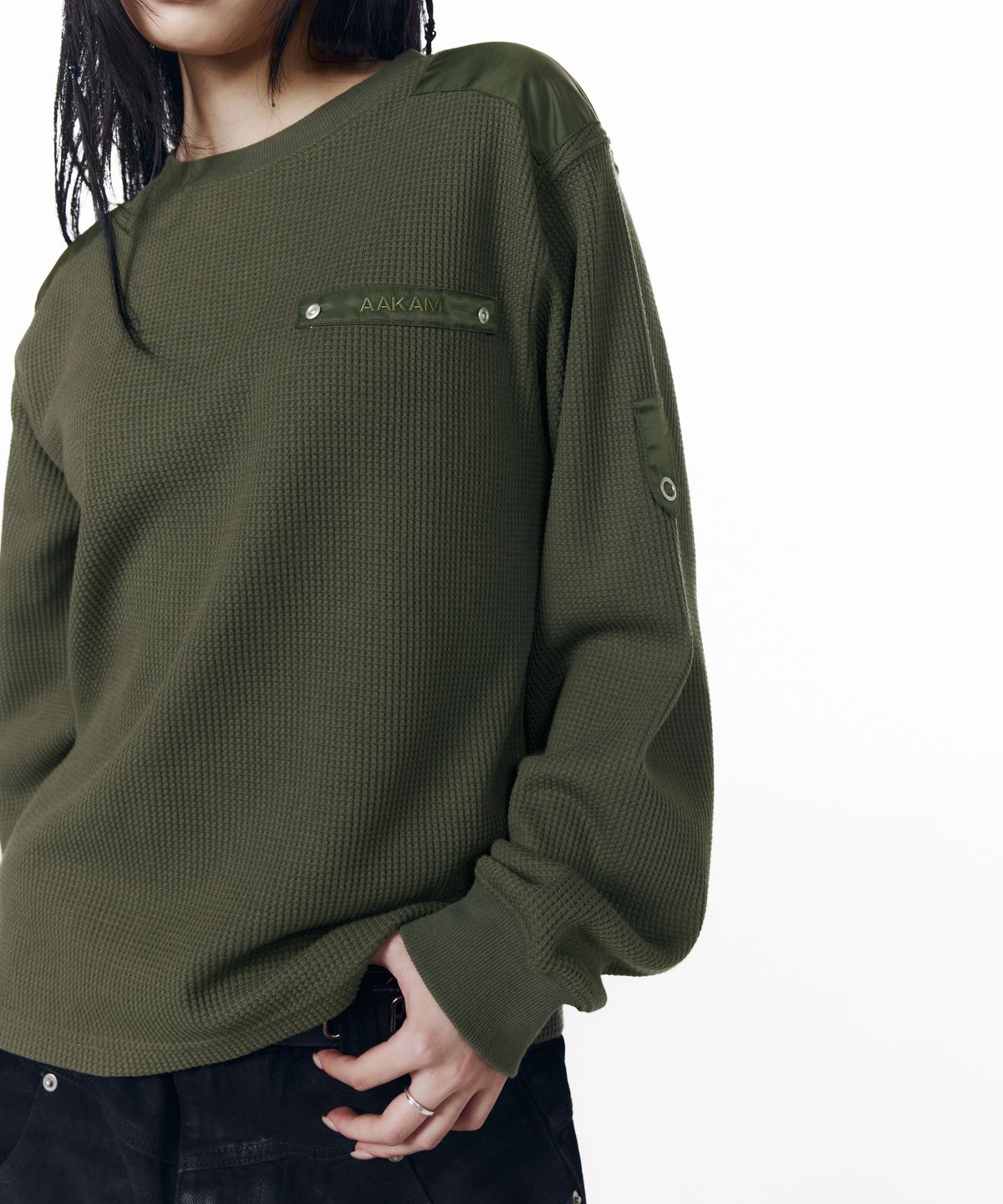 아캄(AAKAM) Waffle Aviator Long Sleeve (Khaki)