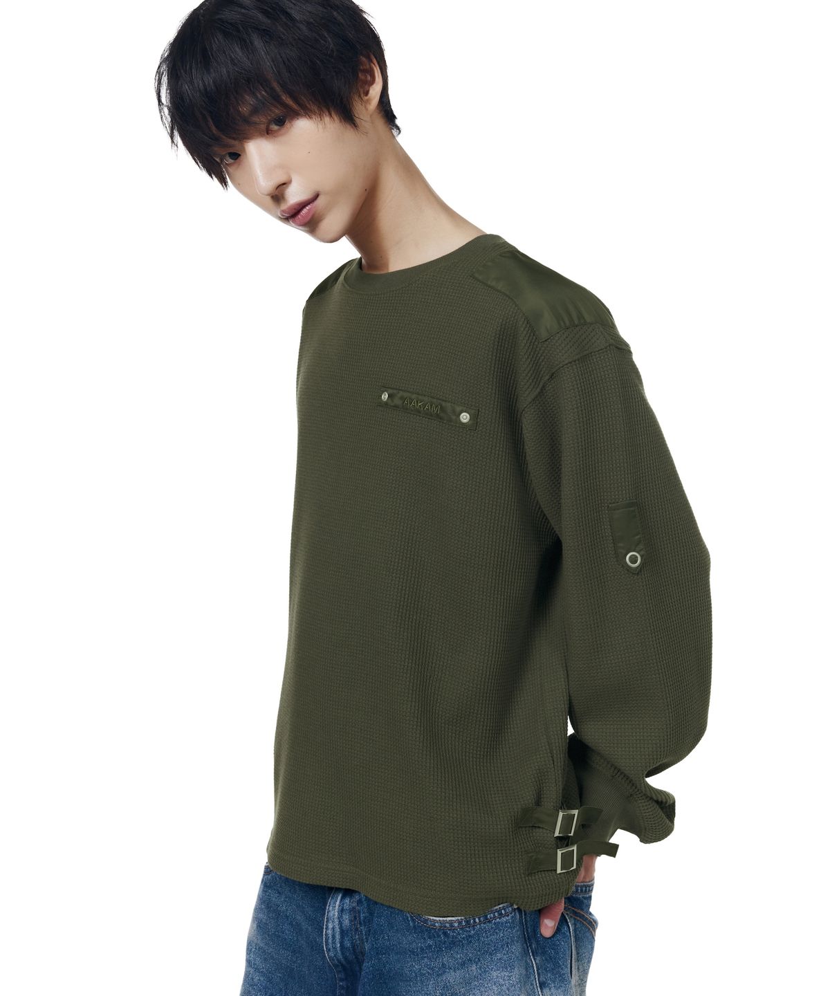 아캄(AAKAM) Waffle Aviator Long Sleeve (Khaki)