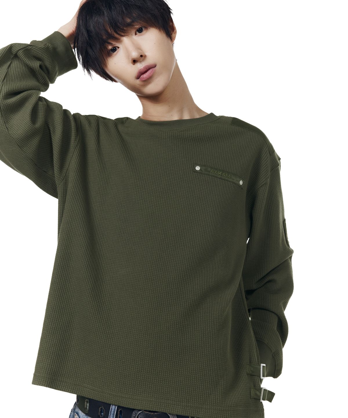 아캄(AAKAM) Waffle Aviator Long Sleeve (Khaki)