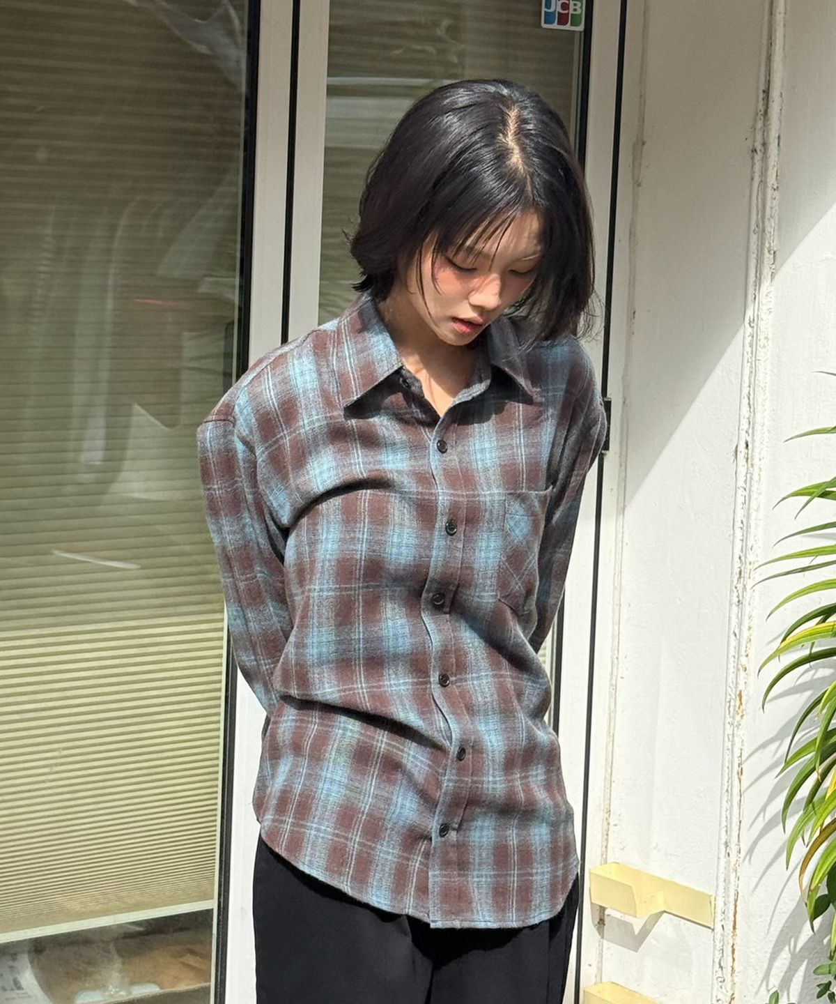 아모우(AMOU) AMOU Core Flannel Shirts BROWN