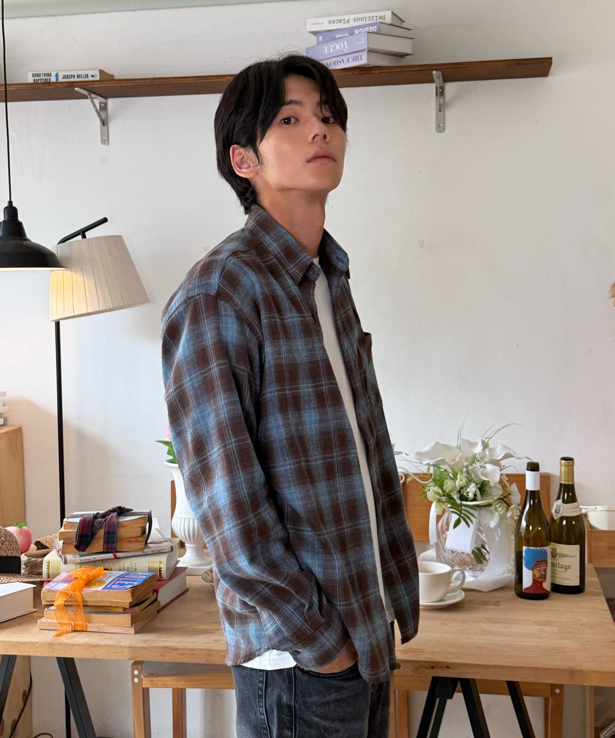 아모우(AMOU) AMOU Core Flannel Shirts BROWN
