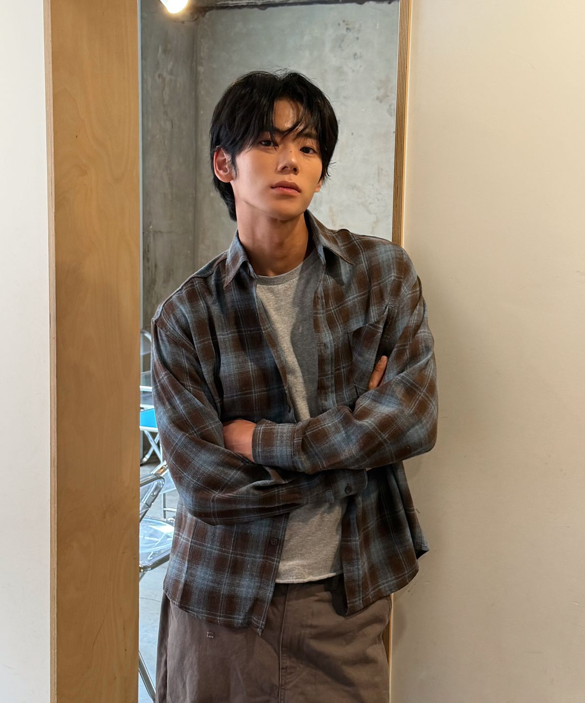 아모우(AMOU) AMOU Core Flannel Shirts BROWN