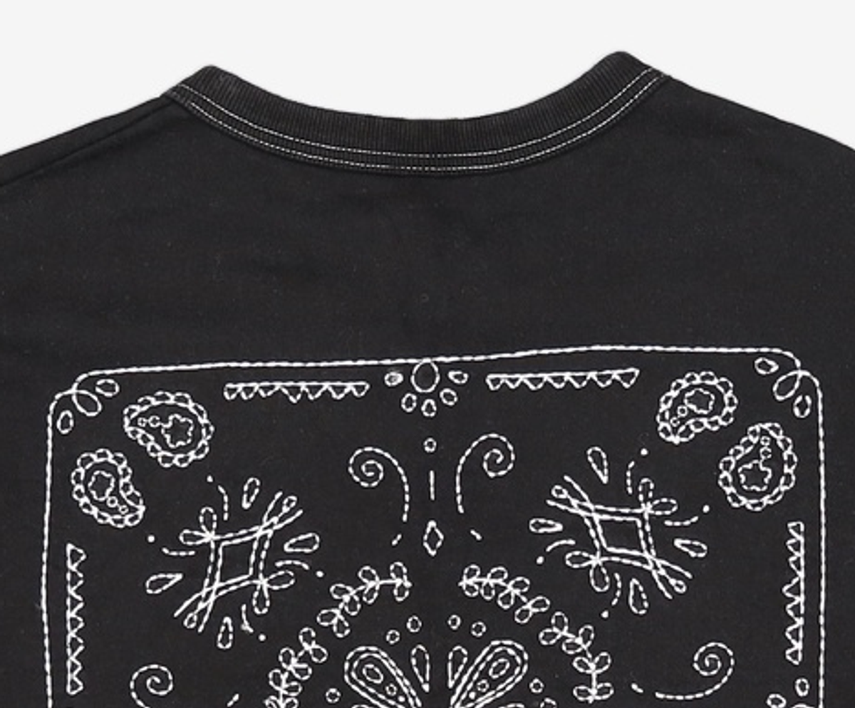 프리즘웍스(FRIZMWORKS) NEEDLEWORK STITCH SWEATSHIRT _ BLACK XL