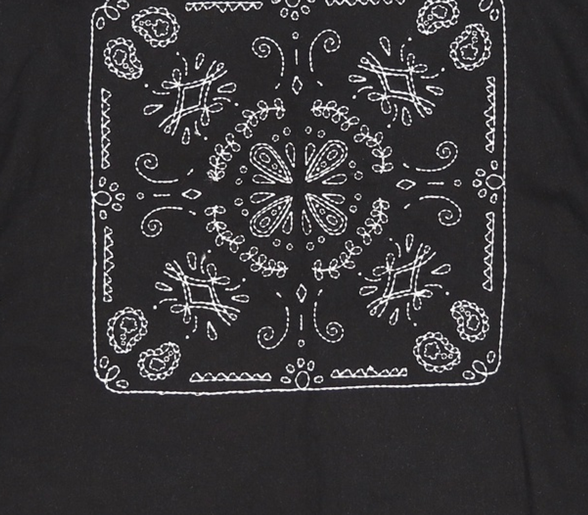 프리즘웍스(FRIZMWORKS) NEEDLEWORK STITCH SWEATSHIRT _ BLACK XL