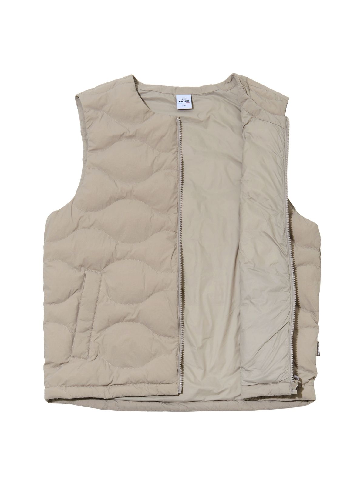 아이더(EIDER) POP 남성 U넥 경량 패딩 베스트_MID BEIGE