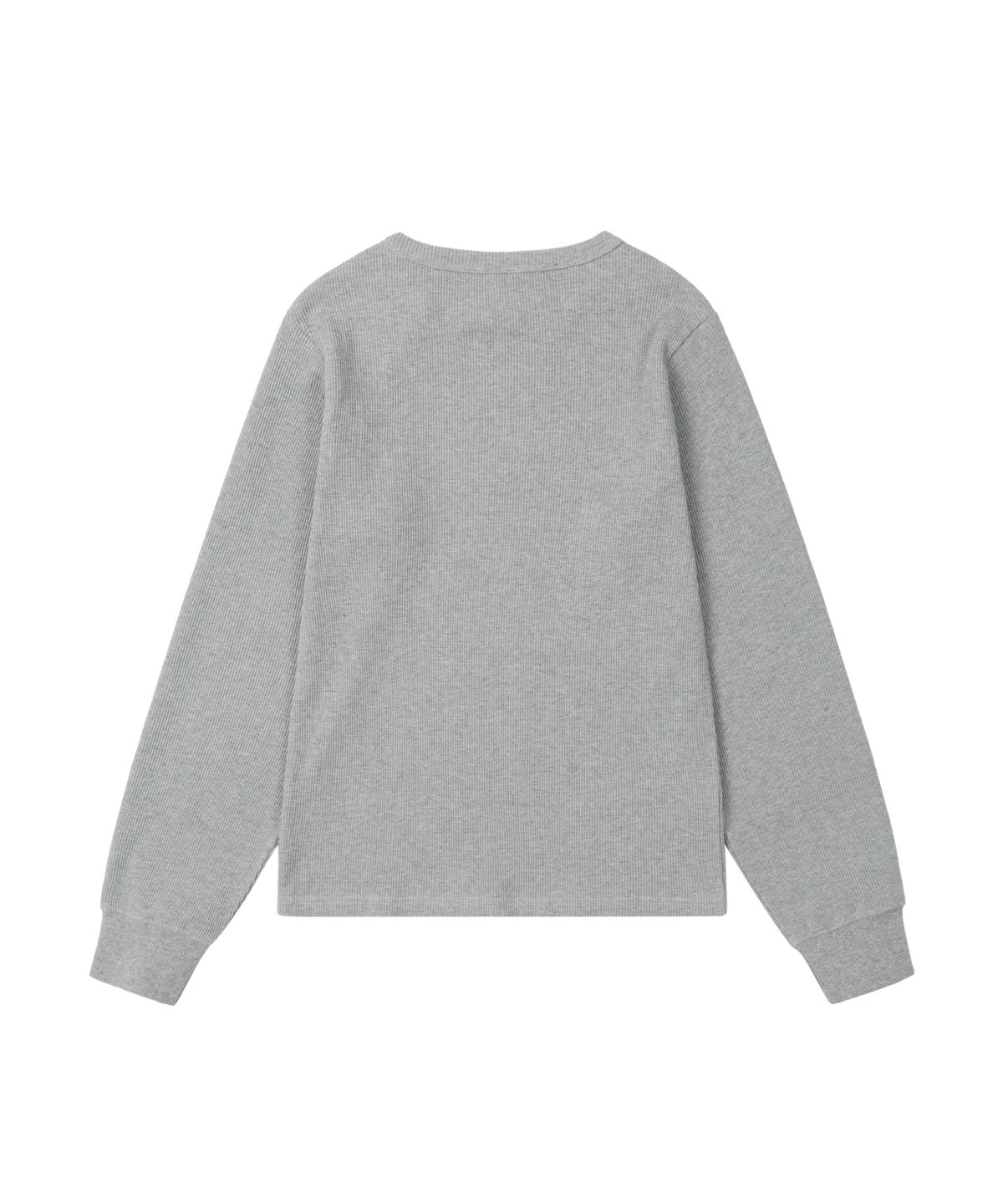 아캄(AAKAM) Slant Henry Neck Long Sleeve (Gray)