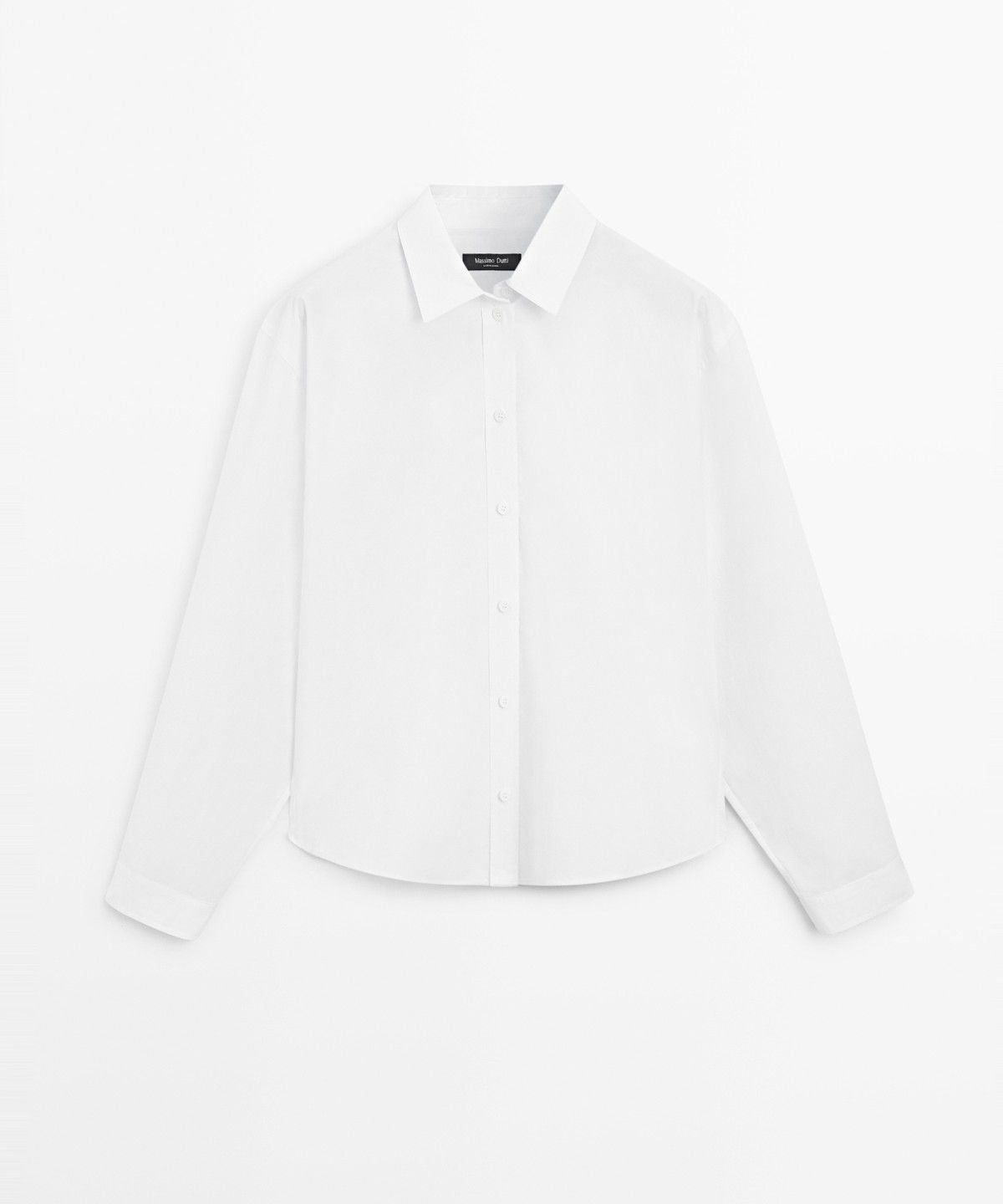 마시모두띠(MASSIMO DUTTI) 백 디테일 100% 코튼 포플린 셔츠