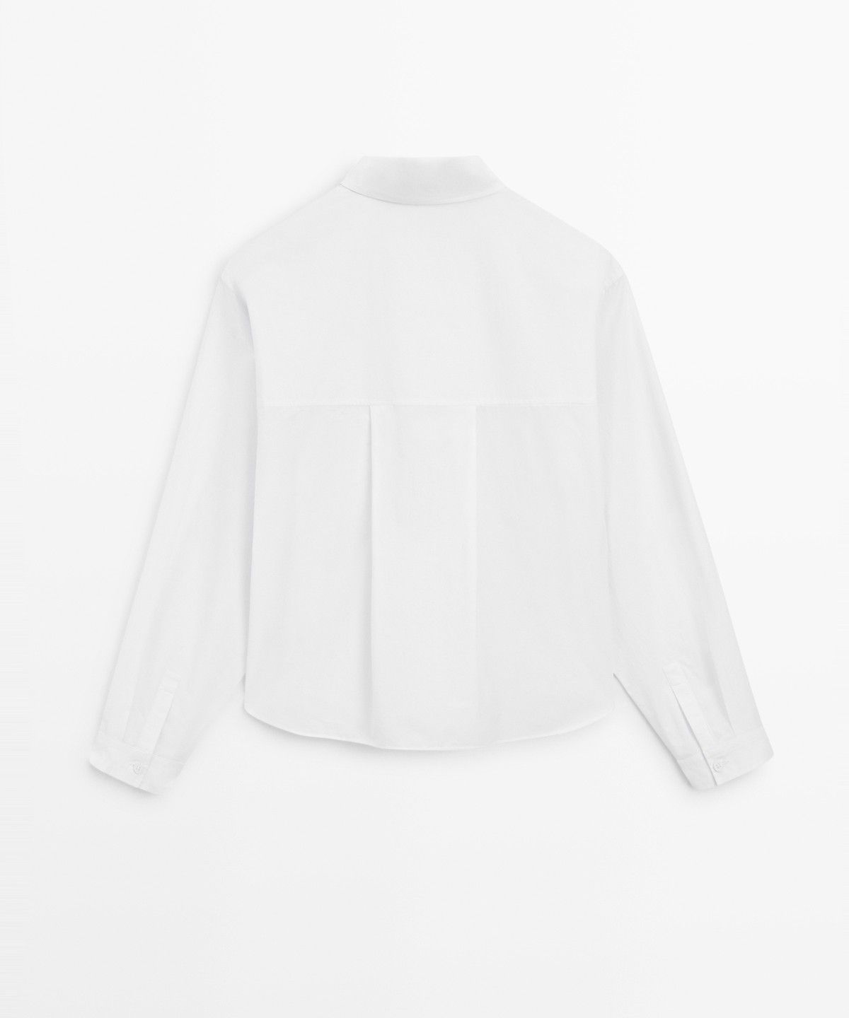 마시모두띠(MASSIMO DUTTI) 백 디테일 100% 코튼 포플린 셔츠