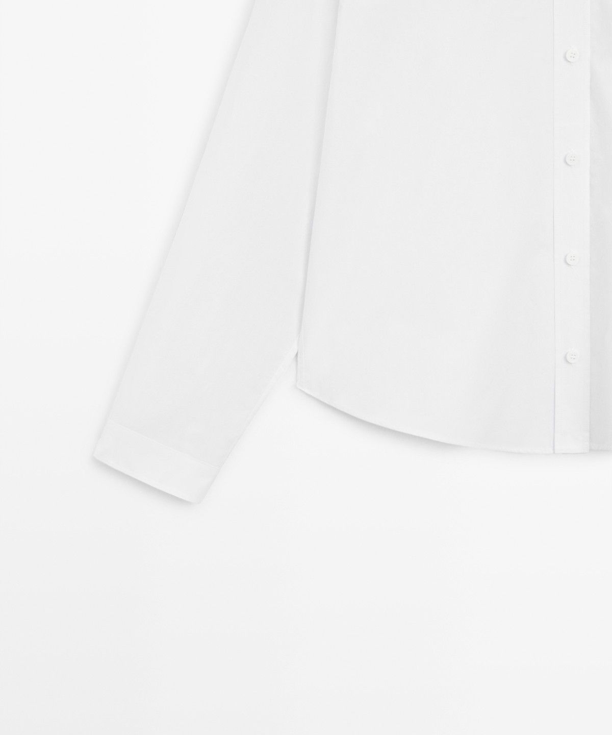 마시모두띠(MASSIMO DUTTI) 백 디테일 100% 코튼 포플린 셔츠
