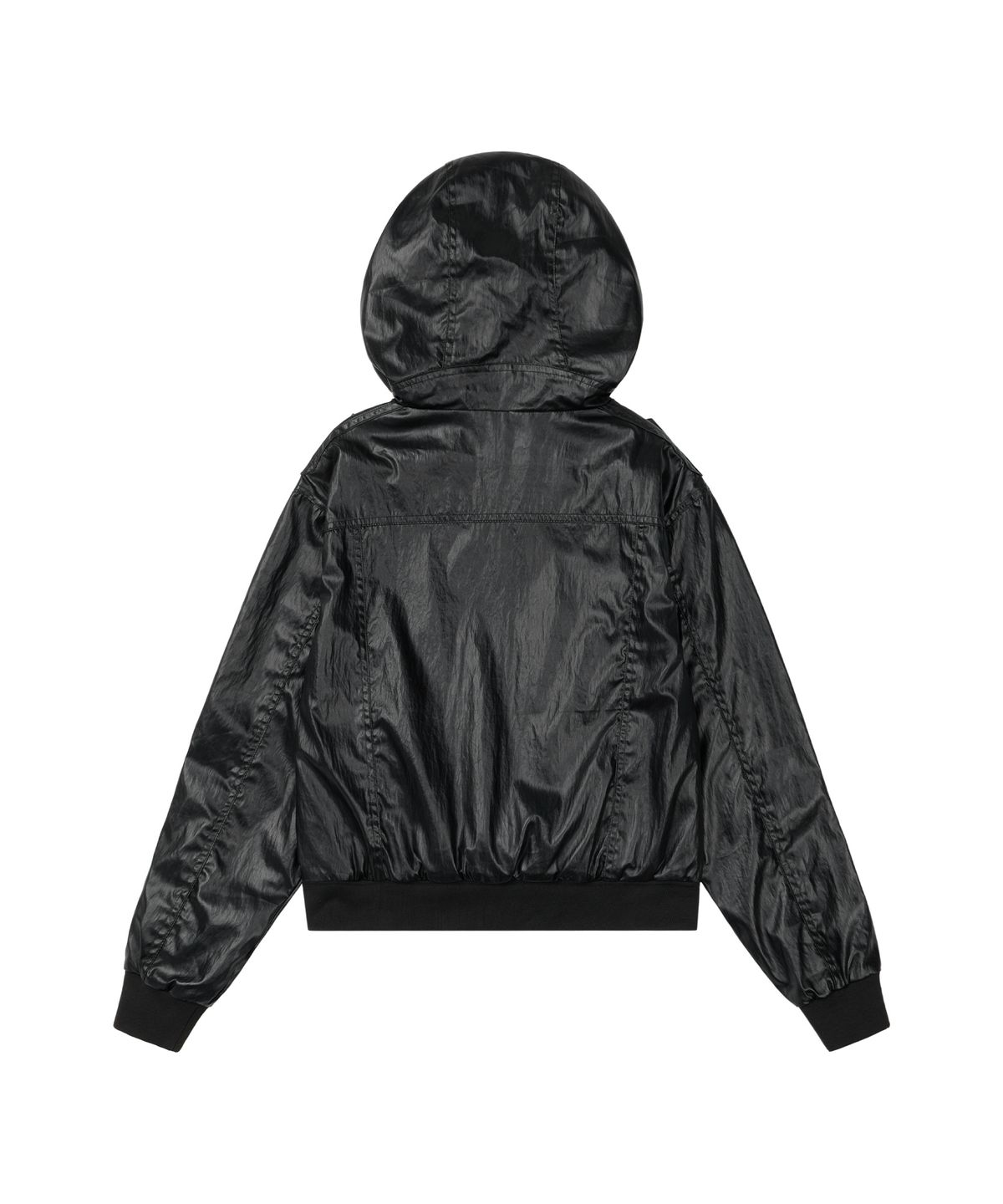 아캄(AAKAM) Coated Pocket Hooded Jacket (Black)