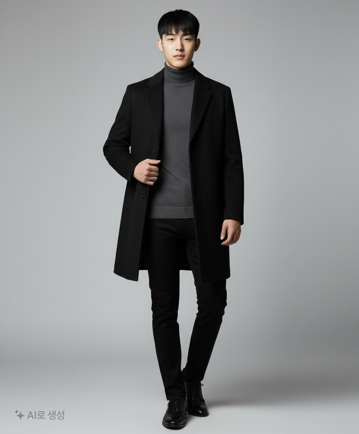 인사일런스(INSILENCE) 솔리스트 캐시미어 코트 BLACK S