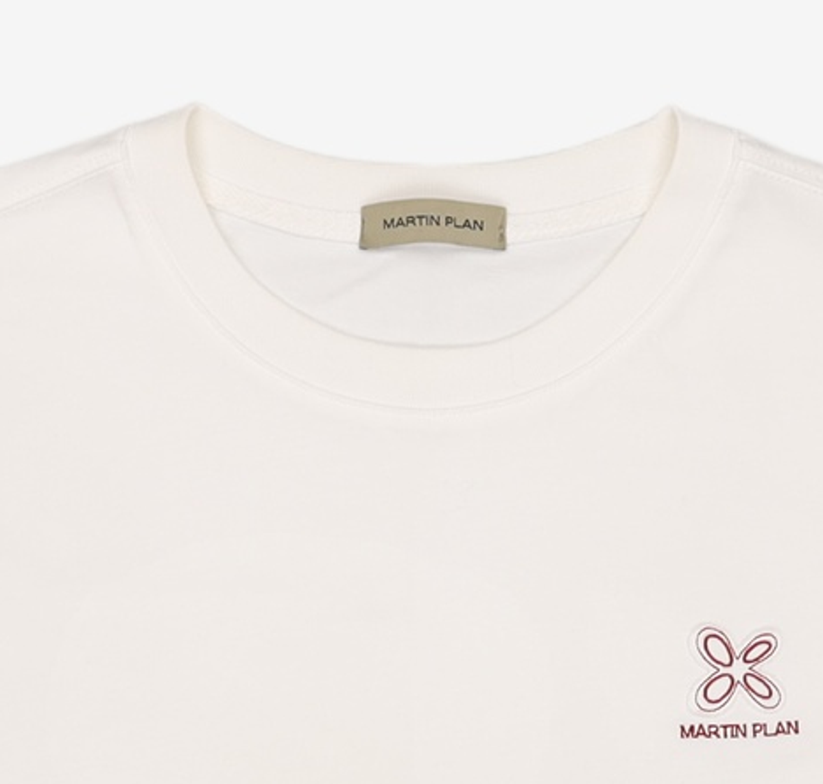 마틴플랜(MARTIN PLAN) Daily Supima Logo Half T- WHITE 95