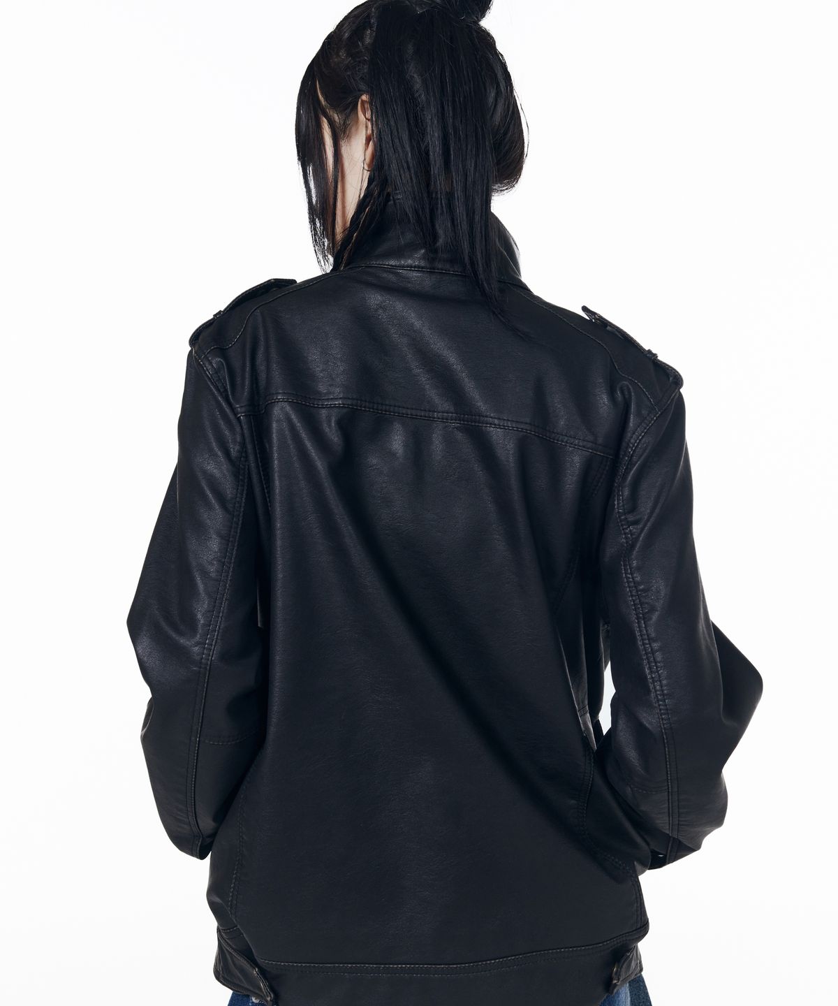 아캄(AAKAM) Utility Leather Field Jacket (Black)