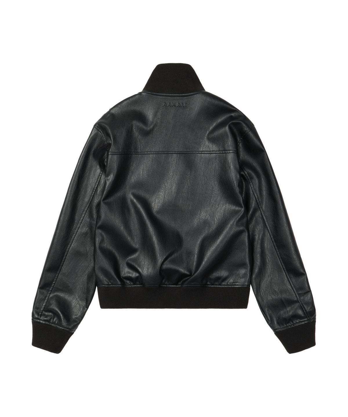 아캄(AAKAM) High Neck Flight Leather Jacket (Black)