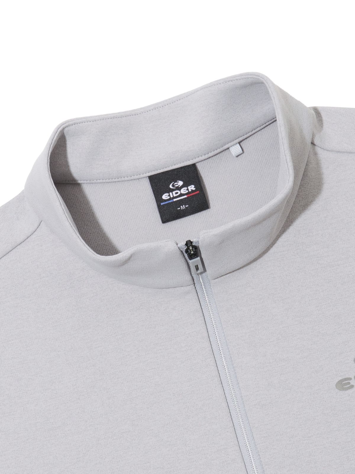 아이더(EIDER) POP 남성 잠재권축 짚업 티셔츠_Melange GREY