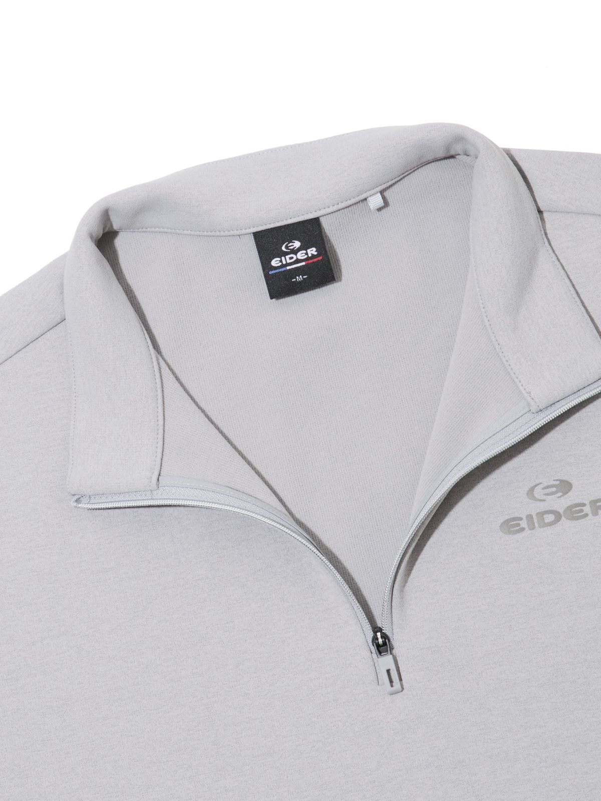 아이더(EIDER) POP 남성 잠재권축 짚업 티셔츠_Melange GREY