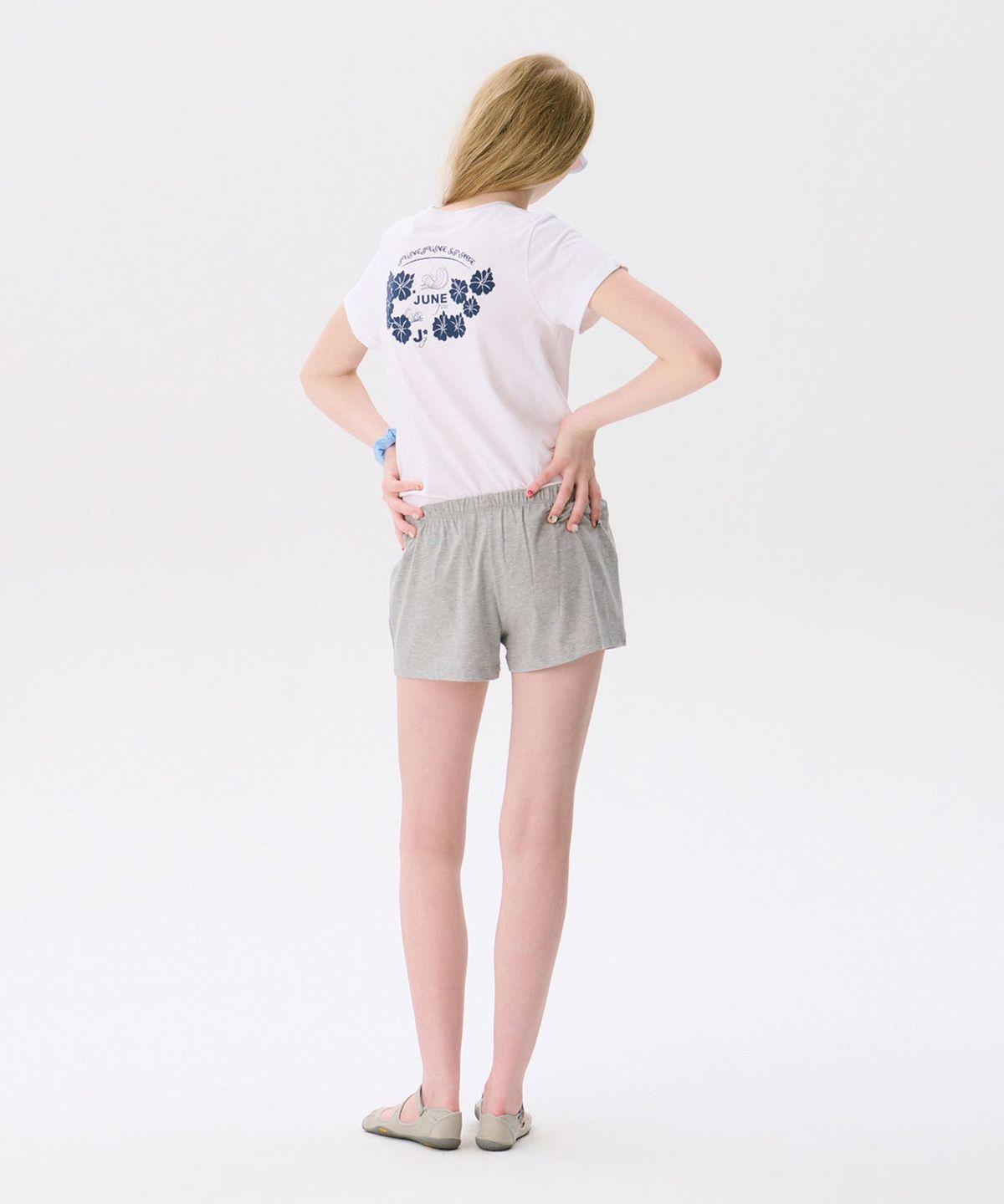 준준스페이스(JUNEJUNE SPACE) Hawaiian Print Shorts_Dark Gray(하와이안 프린트 반바지_다크그레이)