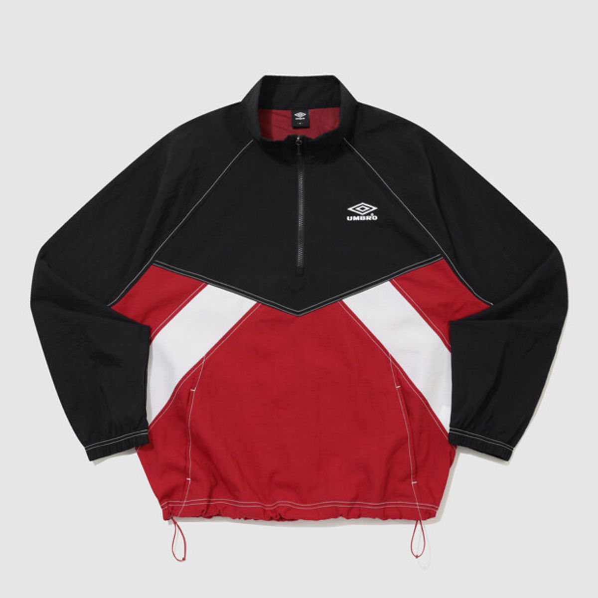 엄브로(UMBRO) 크리스피 타슬란 긴팔 스탠넥 아노락 레드 UR324CWT91