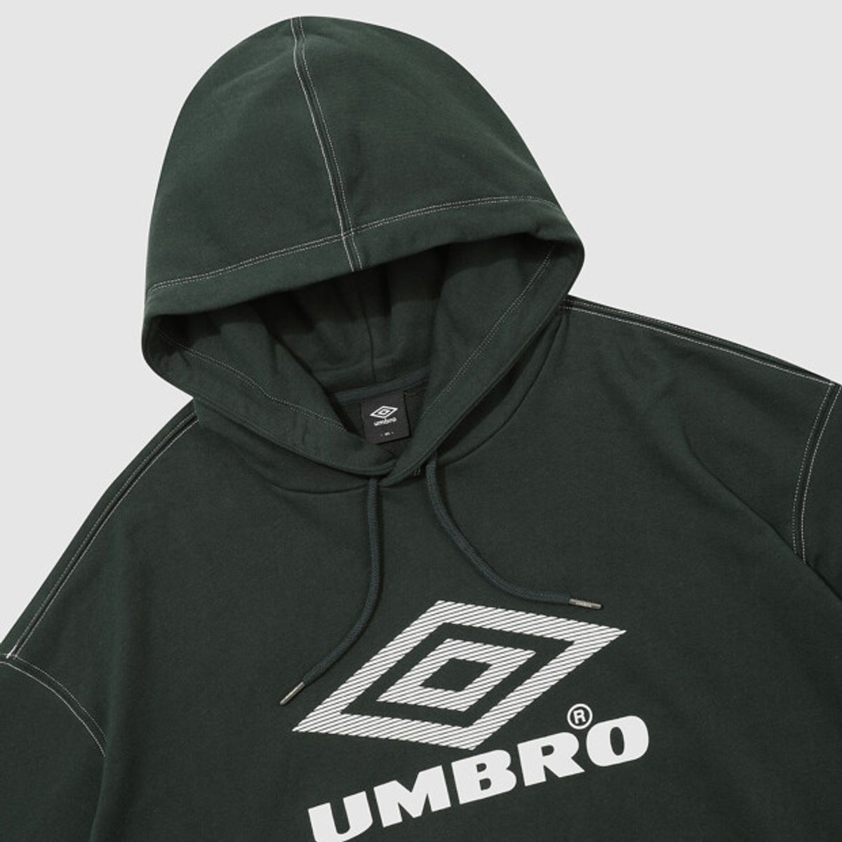 엄브로(UMBRO) 크리스피 타슬란 솔리드 후드 티셔츠 그린 UR321CHD96