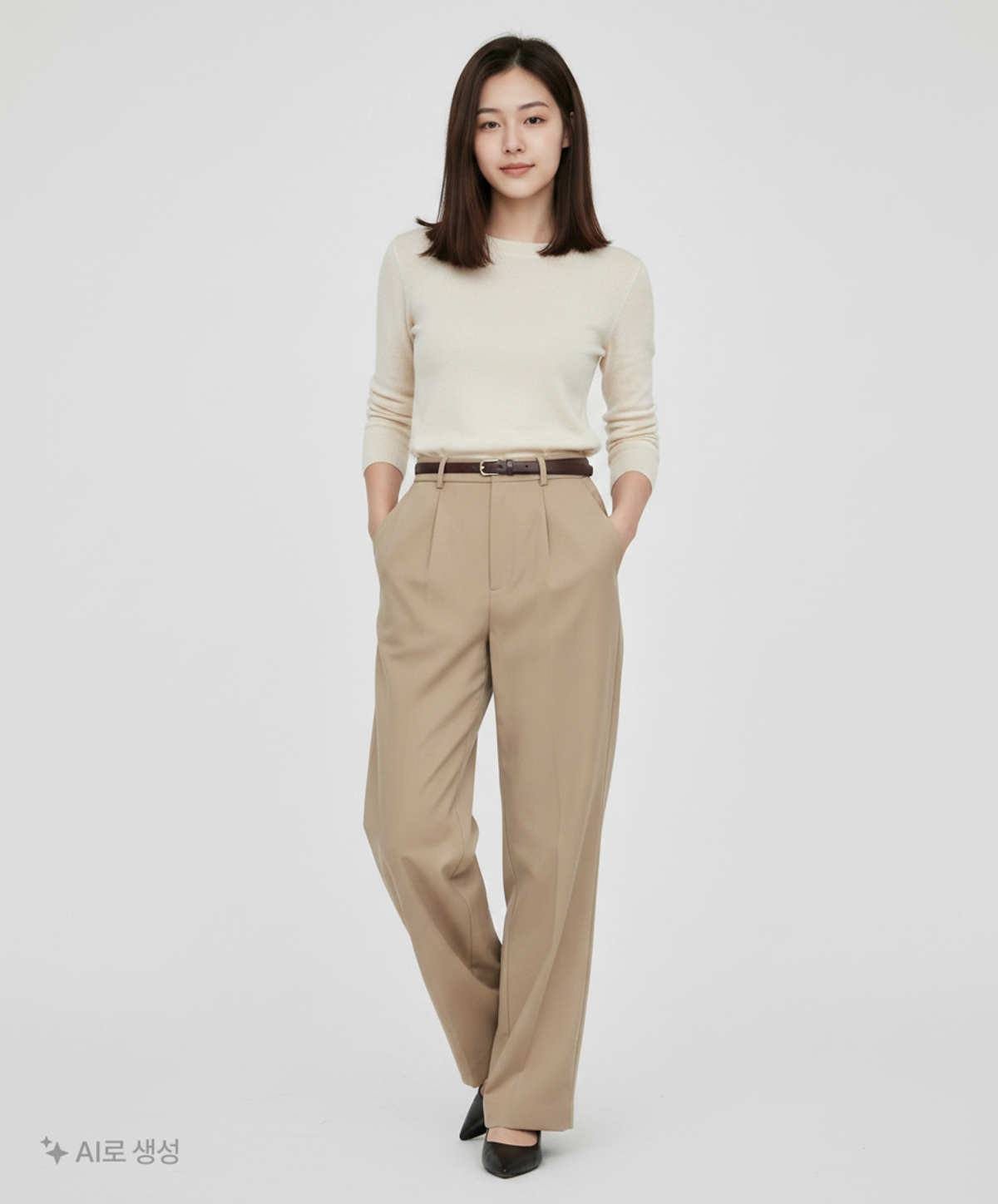 미쏘(MIXXO) 10부 원턱 와이드 슬랙스 MIWTWC103B 26