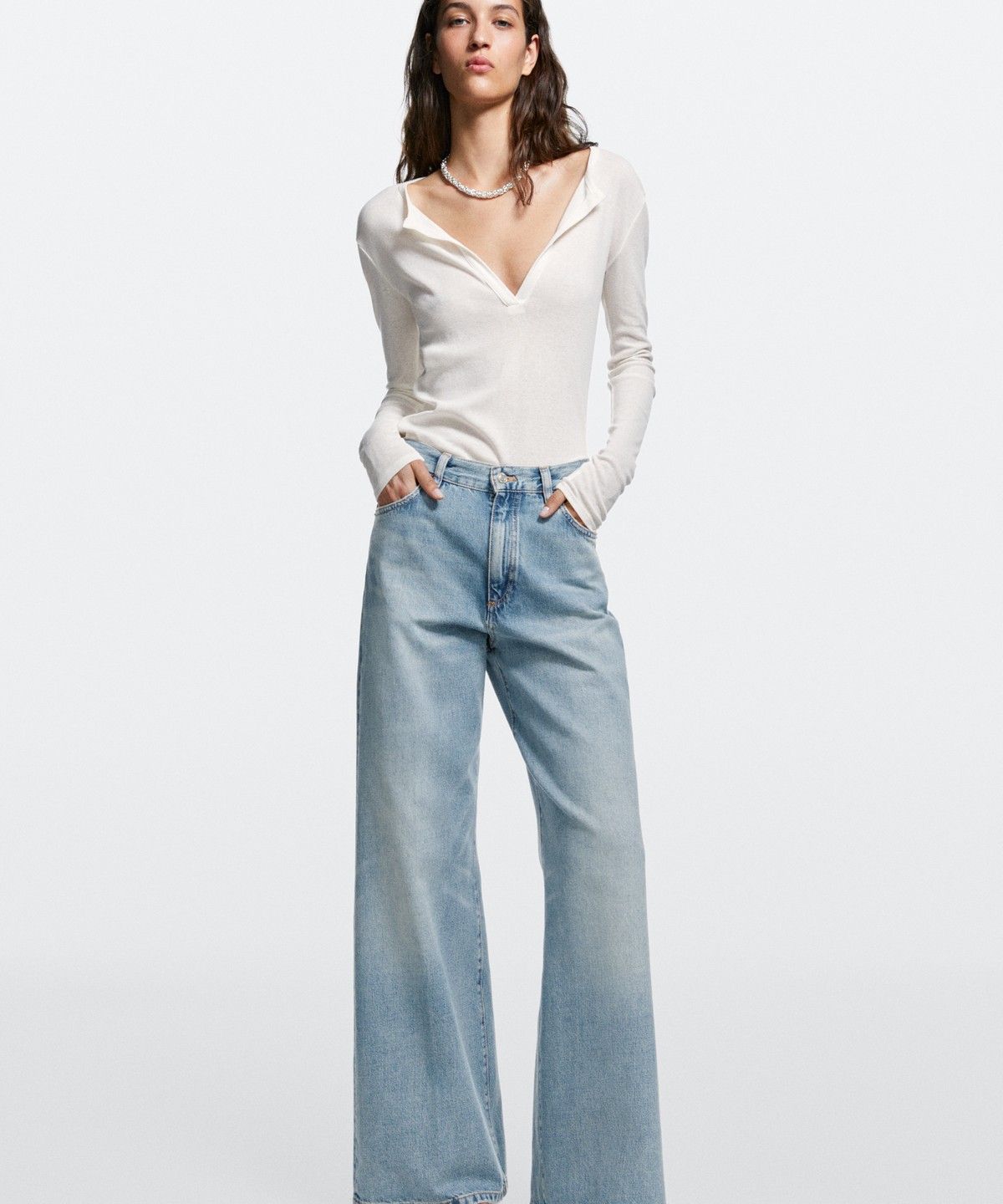 마시모두띠(MASSIMO DUTTI) 하이라이즈 팔라초 팬츠
