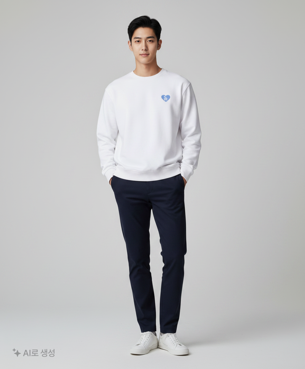 엠엘비(MLB) LOVE 오버핏 맨투맨 (WHITE) S
