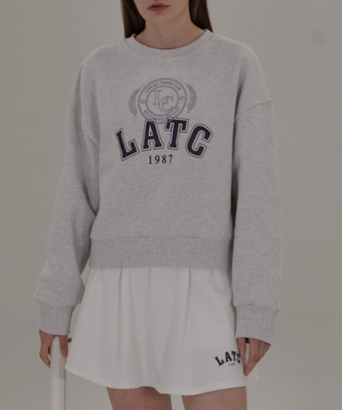 랏씨(LATC) 랏씨 x 리치리치 크롭  맨투맨